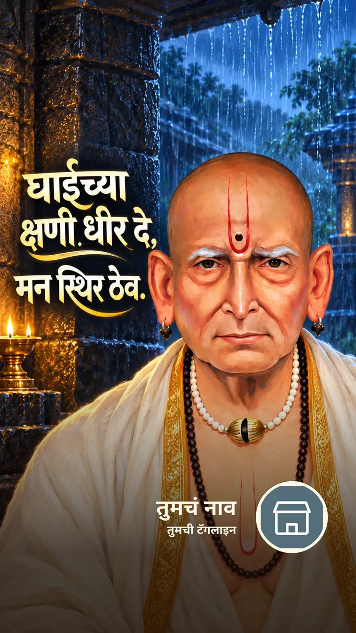 घाईच्या क्षणी धीर दे, - Bhakti Image, स्वामी समर्थ
