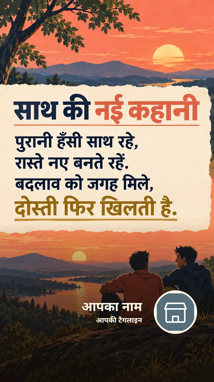 साथ की नई कहानी - Suvichar Image, सूर्यास्त, प्रकृति, दोस्त
