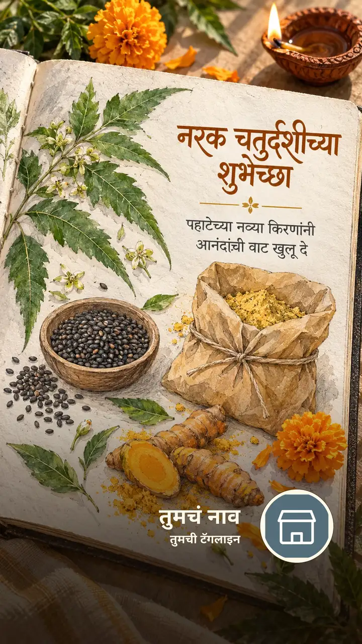 नरक चतुर्दशीच्या शुभेच्छा - पहाटेच्या नव्या किरणांनी - Festival Image, फुलं, निसर्ग, दिवा