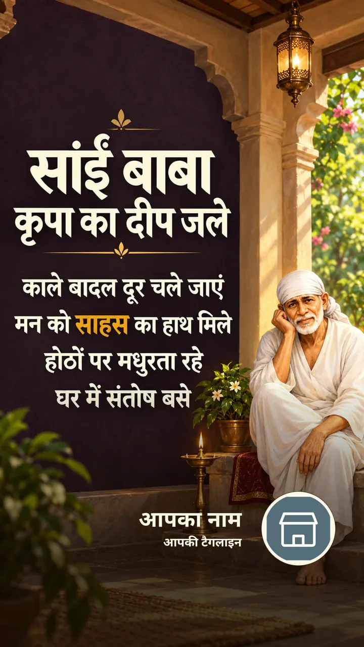 साईं बाबा कृपा का दीप जले - Bhakti Image, साईं बाबा