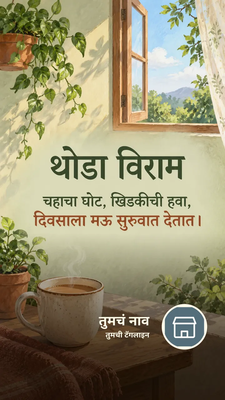 थोडा विराम - Suvichar Image, निसर्ग
