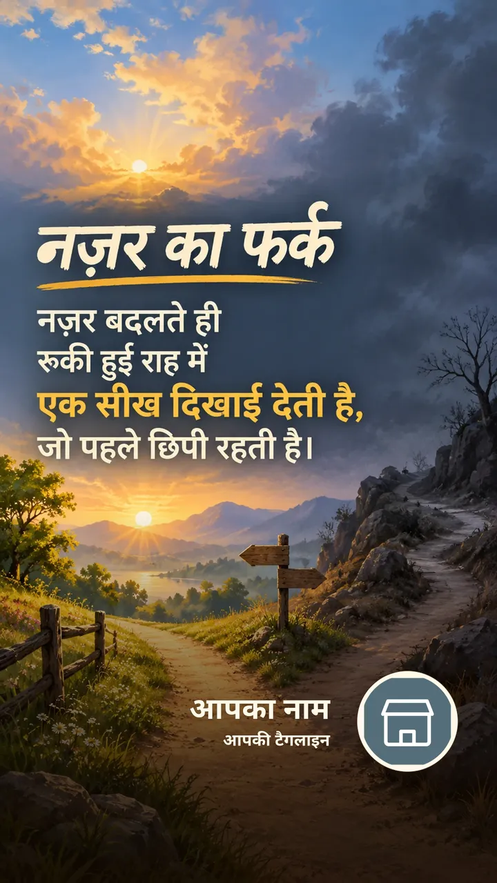नज़र का फर्क - Suvichar Image, प्रकृति, आसमान