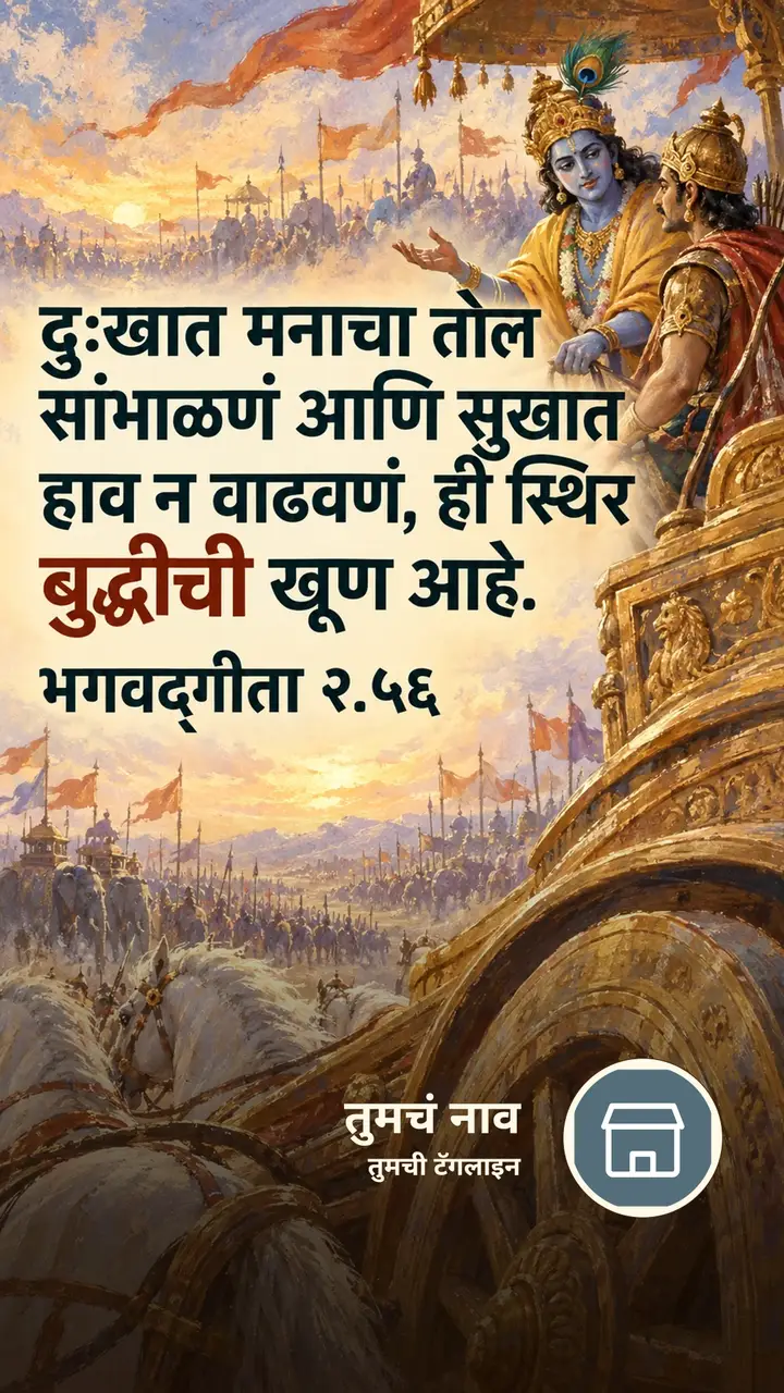दुःखात मनाचा तोल सांभाळणं - Bhakti Image, कृष्ण