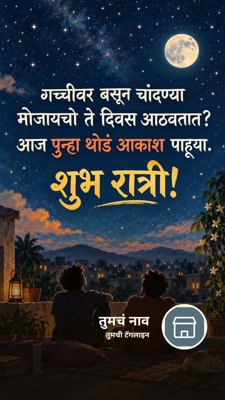 गच्चीवर बसून चांदण्या - Shubh Ratri Image, चांदण्या, मित्र