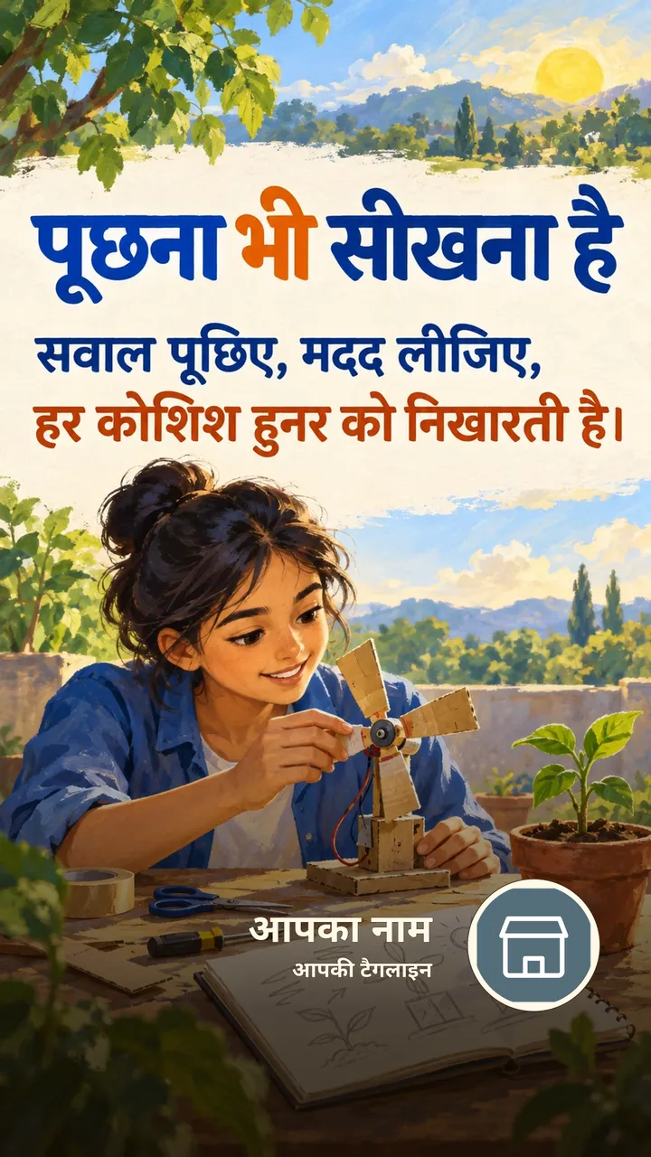पूछना भी सीखना है - Motivational Image, प्रकृति