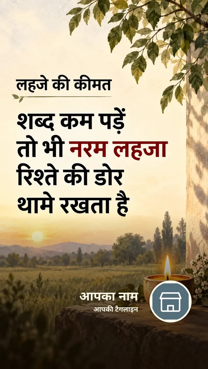लहजे की कीमत - Suvichar Image, प्रकृति