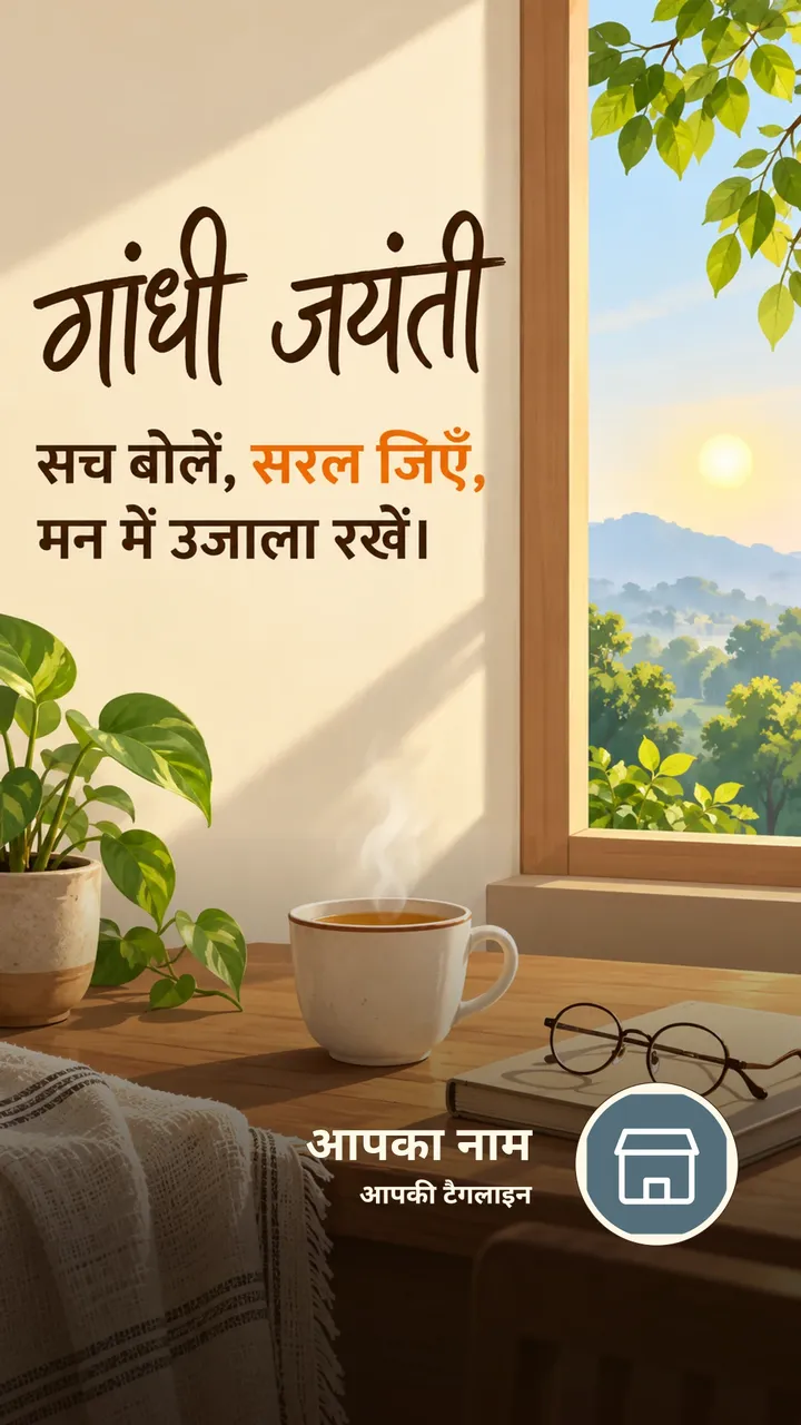 गांधी जयंती - सच बोलें, सरल जिएँ, - Festival Image, प्रकृति