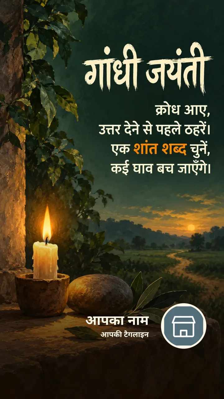 गांधी जयंती - क्रोध आए, - Festival Image, प्रकृति