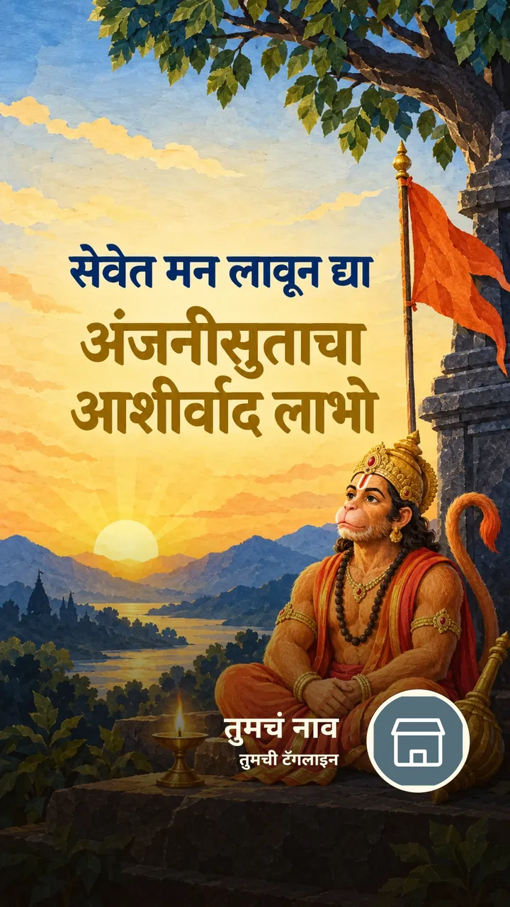 सेवेत मन लावून द्या - Bhakti Image, हनुमान
