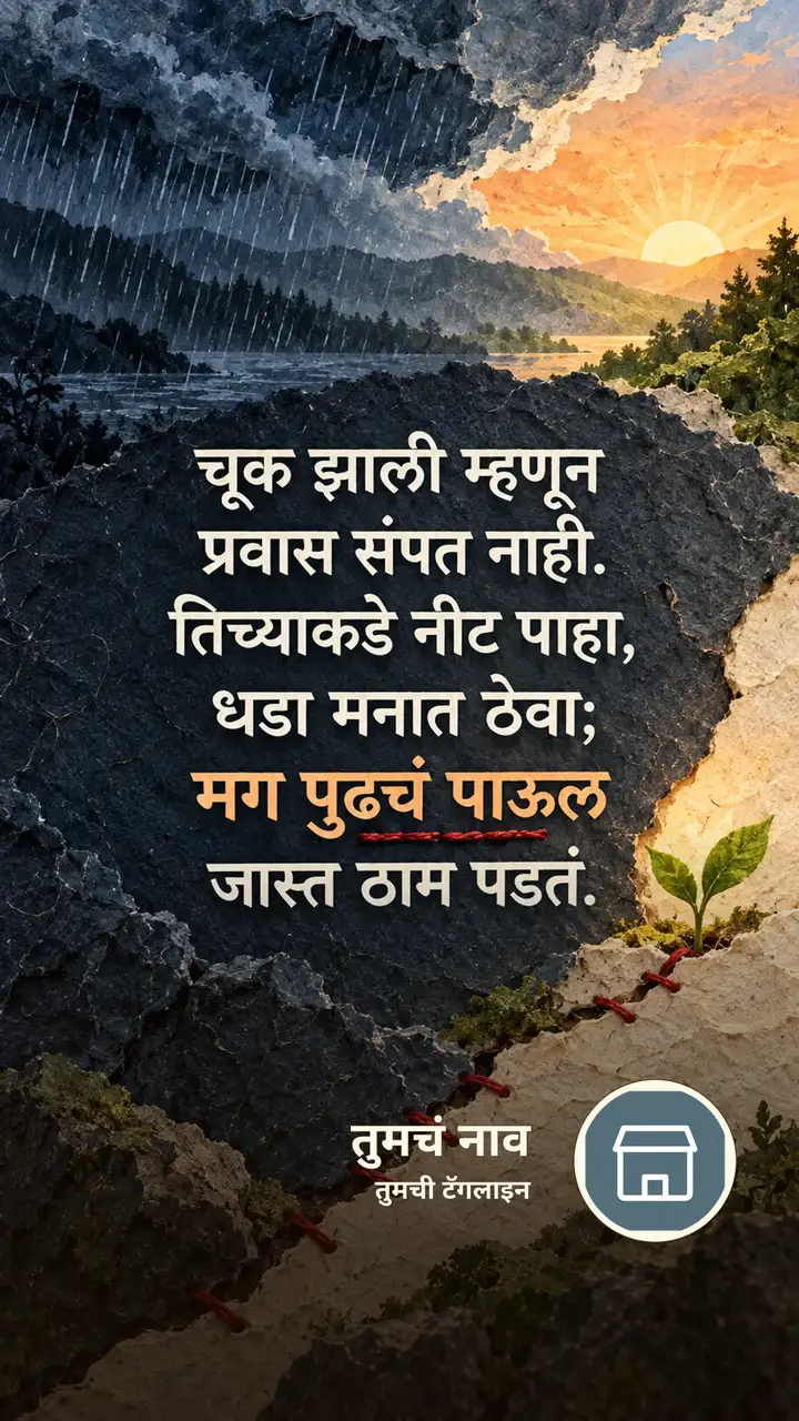 चूक झाली म्हणून - Motivation Image, निसर्ग, पाऊस