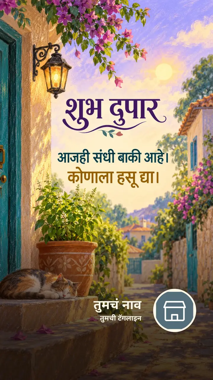 शुभ दुपार - आजही संधी बाकी आहे। - कोणाला हसू द्या। - Shubh Dupar Image