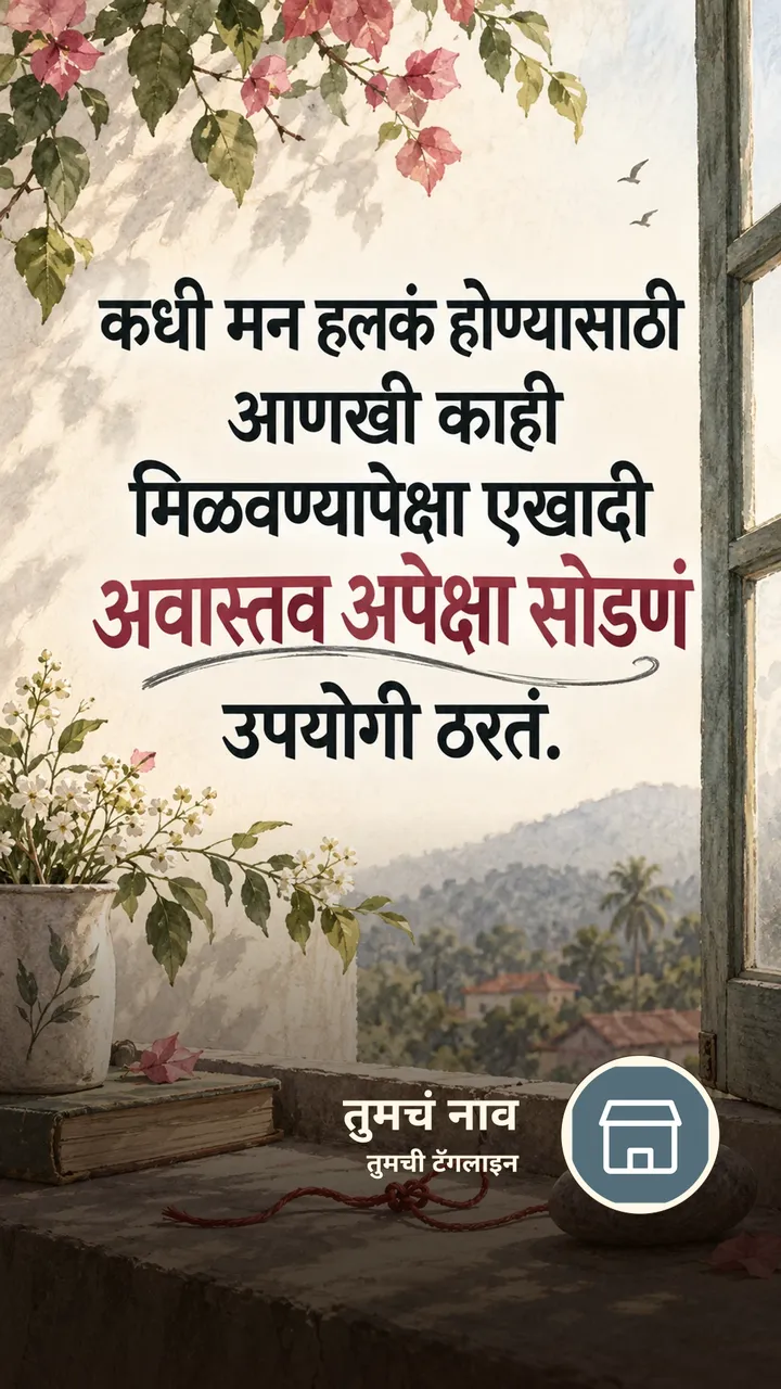 कधी मन हलकं होण्यासाठी - Suvichar Image, निसर्ग