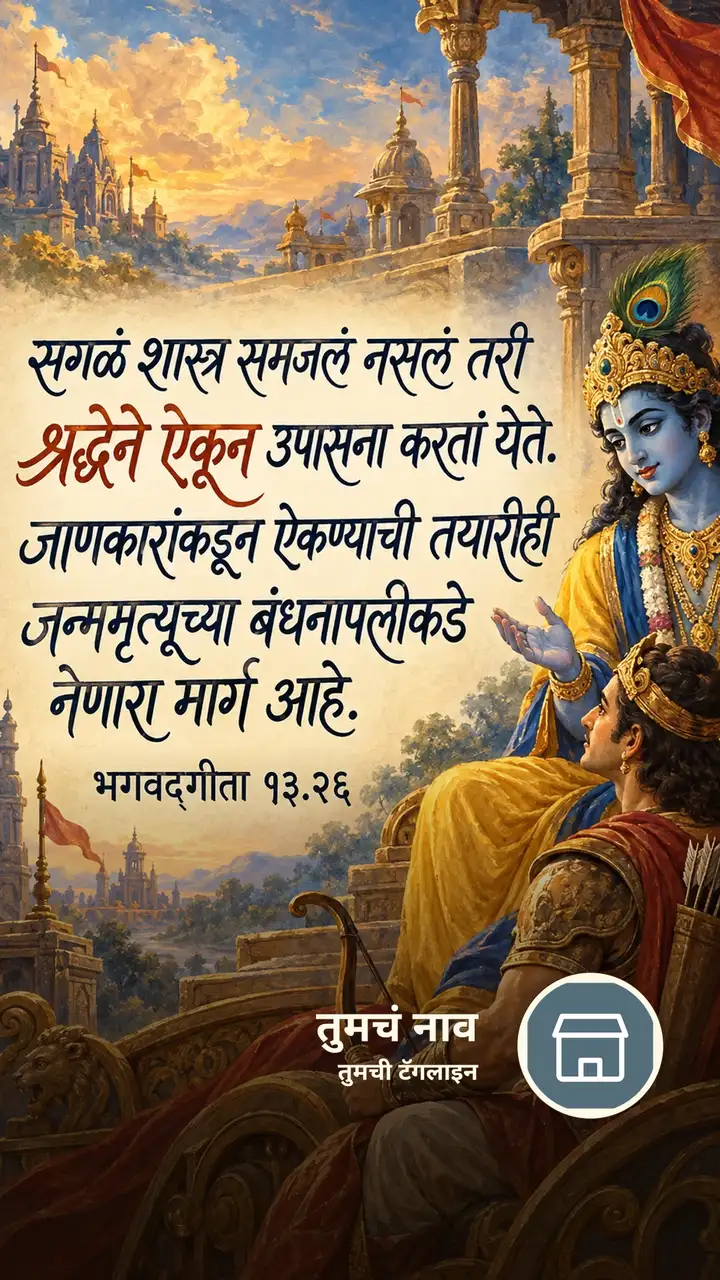 सगळं शास्त्र समजलं नसलं तरी श्रद्धेने - Bhakti Image, कृष्ण