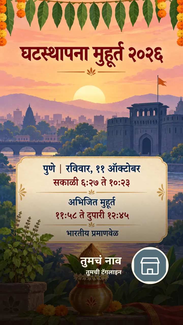 घटस्थापना मुहूर्त २०२६ - Festival Image, फुलं, निसर्ग, आकाश