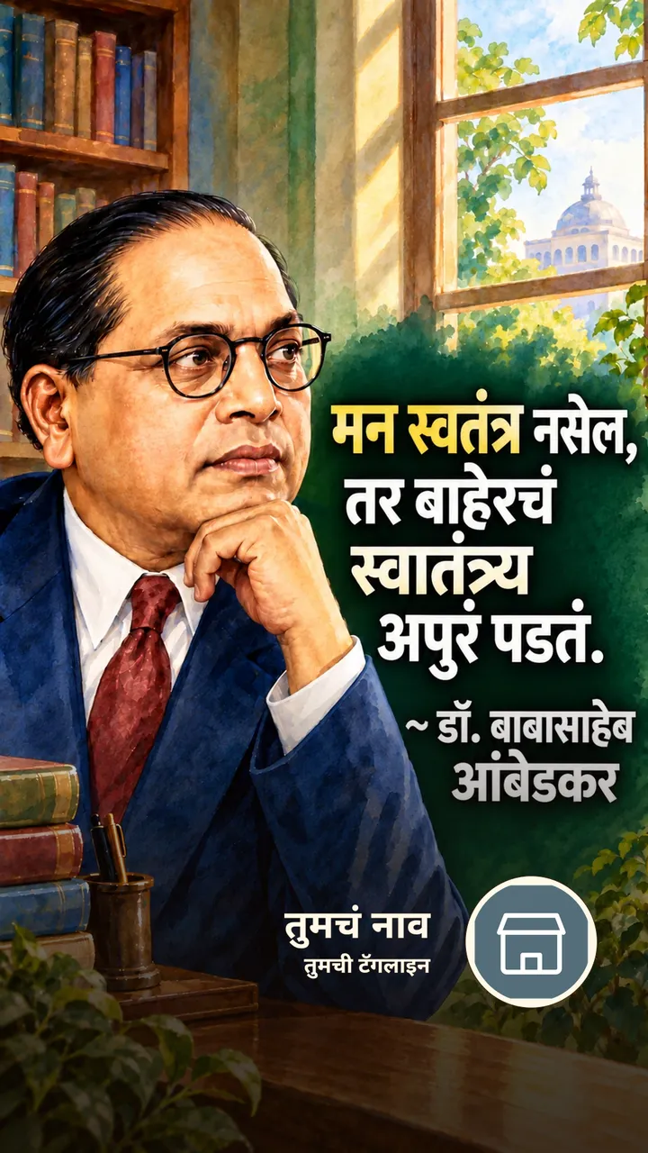 मन स्वतंत्र नसेल, - Suvichar Image