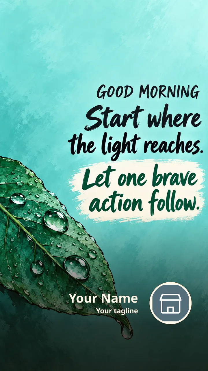 GOOD MORNING - Start where the light reaches. - Good Morning Image, Rain