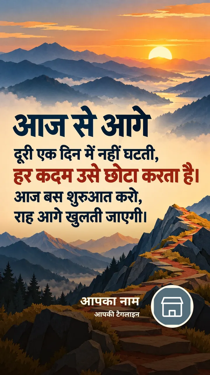 आज से आगे - Motivational Image, सूर्यास्त, प्रकृति, पहाड़