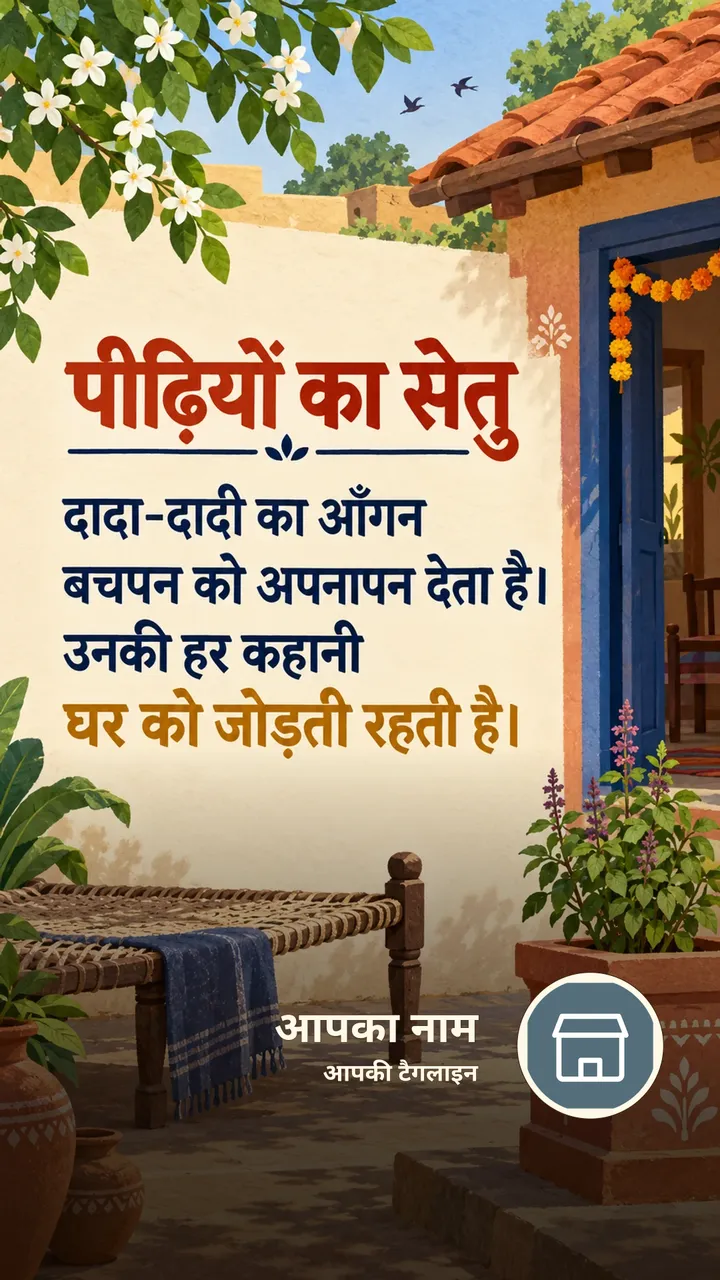 पीढ़ियों का सेतु - Suvichar Image, गाँव, परिवार