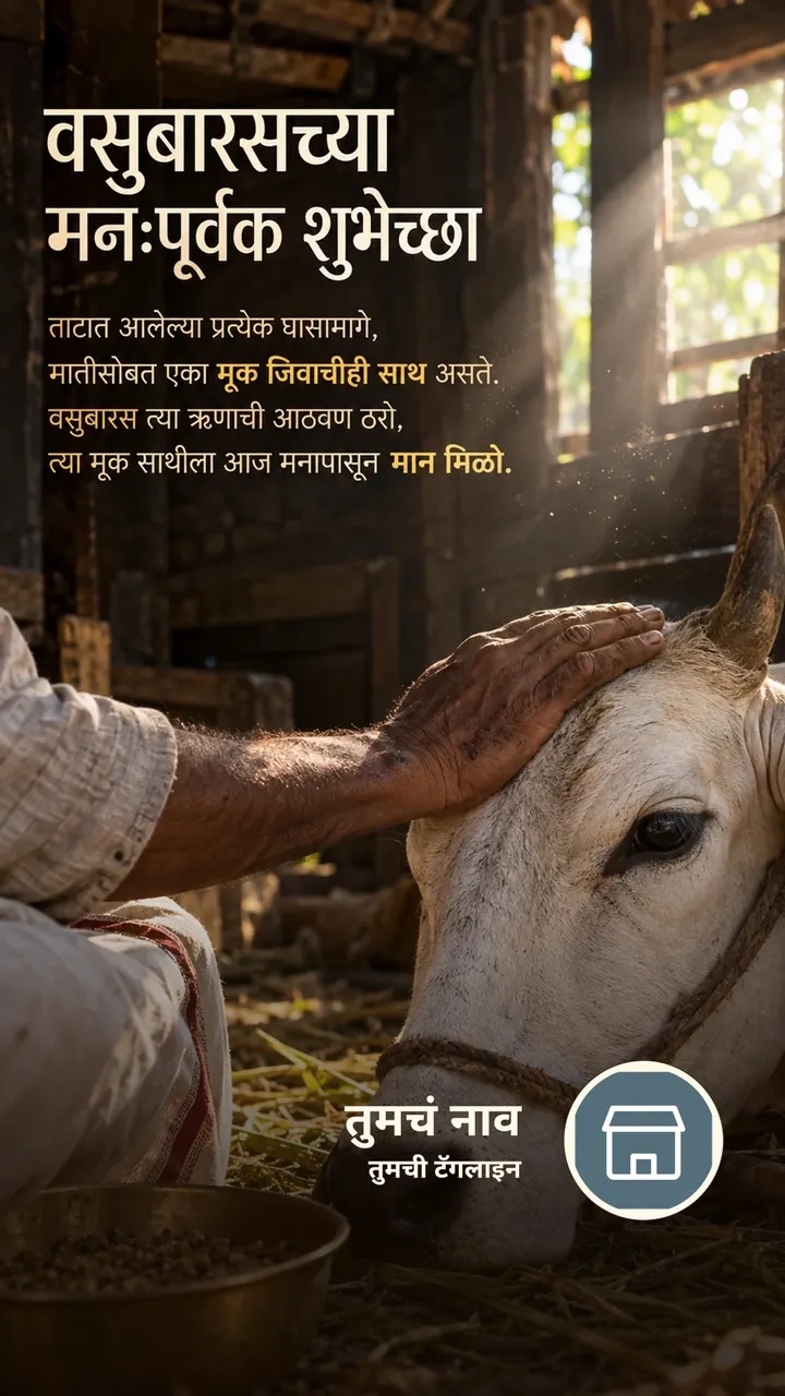 वसुबारसच्या मनःपूर्वक शुभेच्छा - ताटात आलेल्या प्रत्येक - Festival Image, निसर्ग, गाव