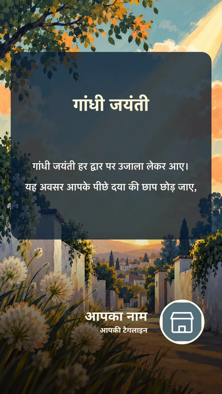 गांधी जयंती - गांधी जयंती हर द्वार पर उजाला लेकर आए। - Festival Image, फूल, आसमान, दीया
