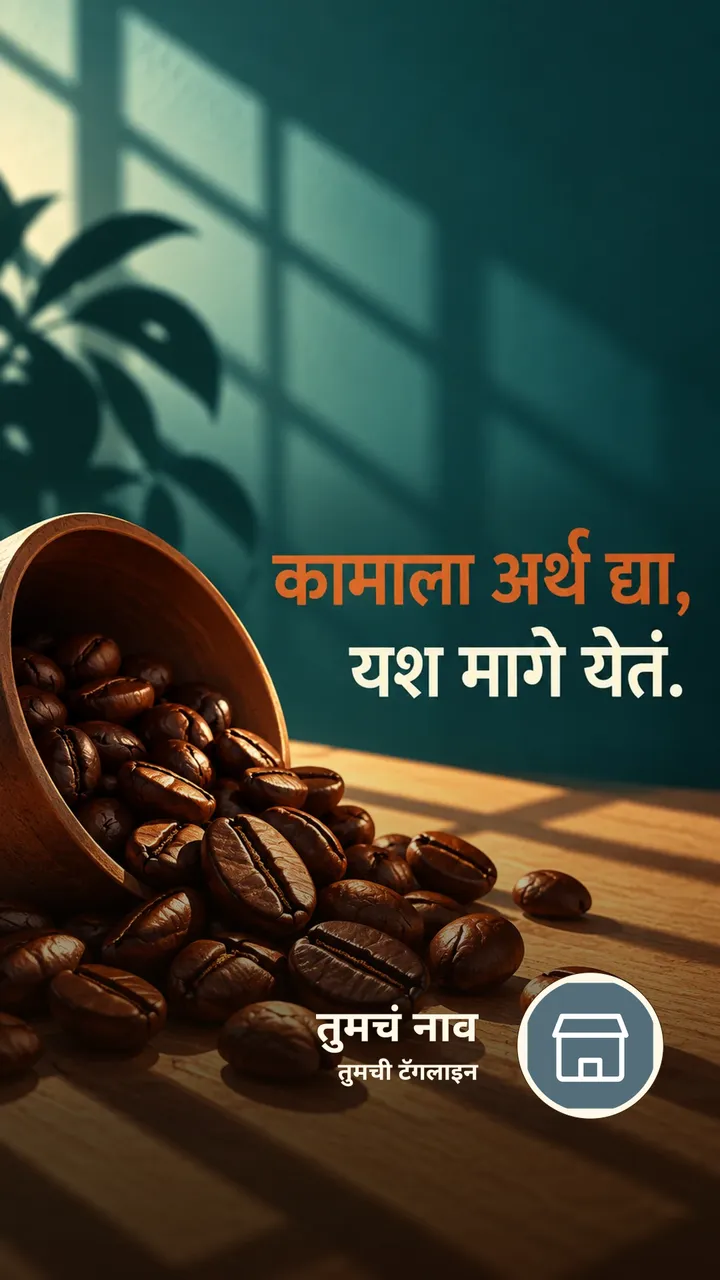 कामाला अर्थ द्या, - Motivation Image