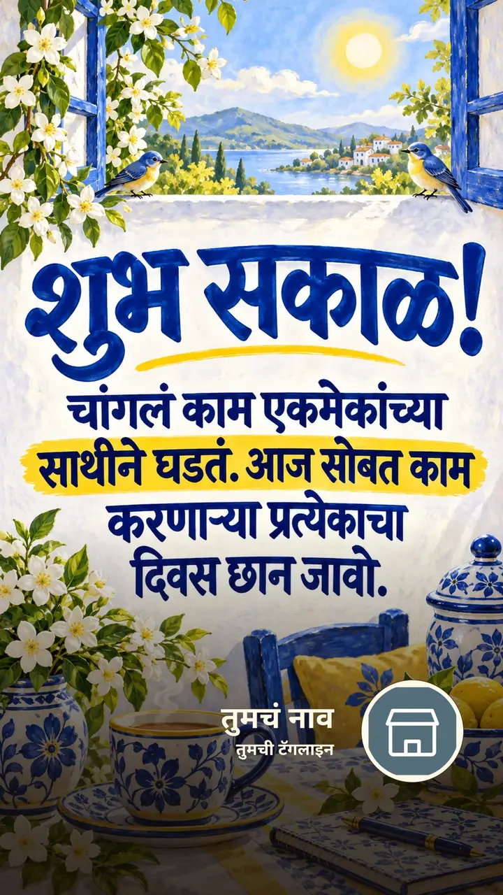 शुभ सकाळ! - चांगलं काम एकमेकांच्या - Shubh Sakal Image, फुलं, पक्षी