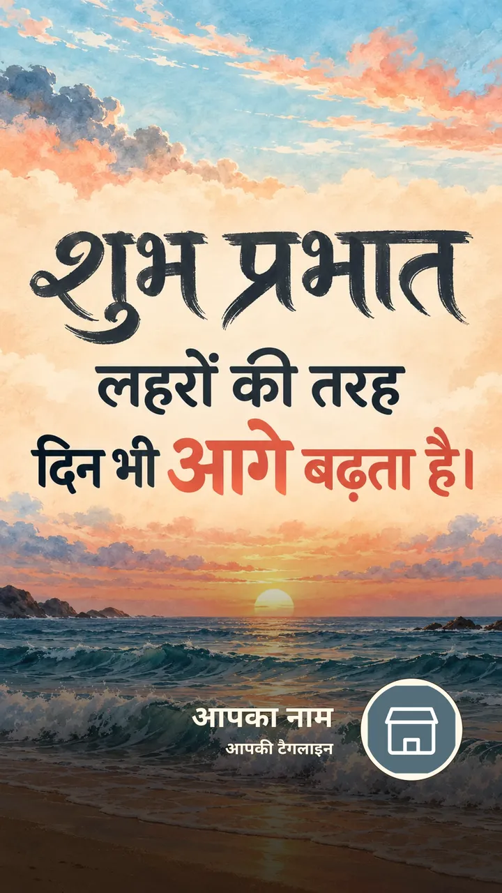 शुभ प्रभात - लहरों की तरह - Suprabhat Image, सूर्योदय, समुद्र