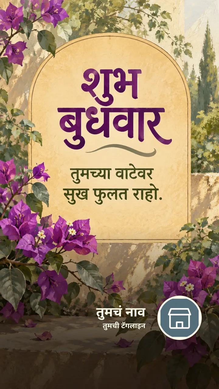 शुभ बुधवार - तुमच्या वाटेवर सुख फुलत राहो. - दिवसभराच्या शुभेच्छा Image, फुलं, निसर्ग