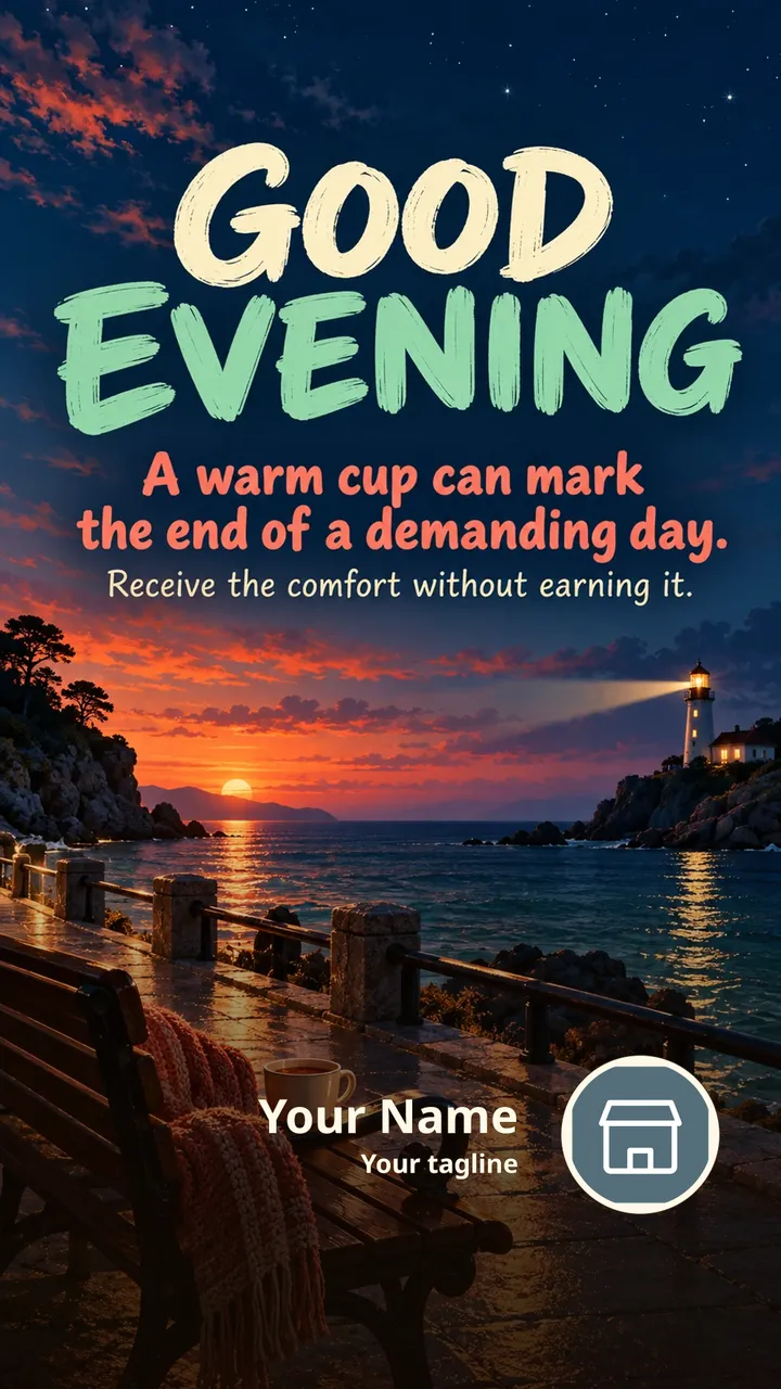 GOOD EVENING - A warm cup can mark the end of a demanding day. - Good Evening Image
