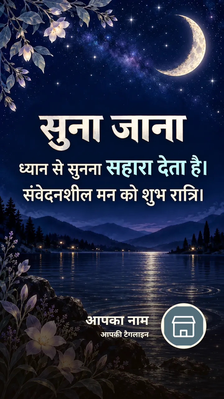 सुना जाना - Shubh Ratri Image, फूल, चाँद, तारे