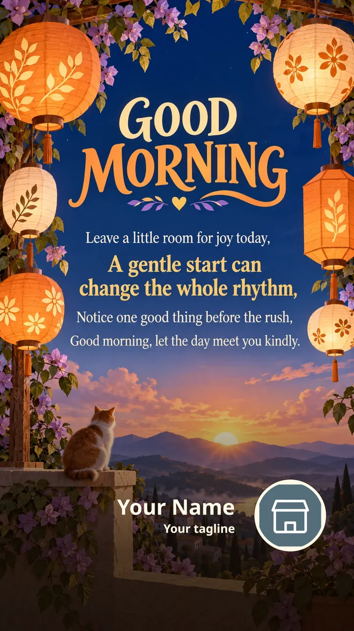 GOOD MORNING - Leave a little room for joy today, - A gentle start - Good Morning Image, Flowers, Sunrise, Nature