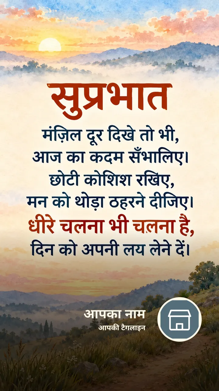 सुप्रभात - मंज़िल दूर दिखे तो भी, - Suprabhat Image, सूर्योदय, प्रकृति, पहाड़