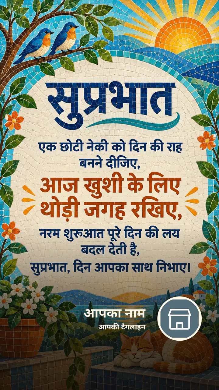 सुप्रभात - एक छोटी नेकी को दिन की राह बनने दीजिए, - आज खुशी के लिए - Suprabhat Image, फूल, सूर्योदय, प्रकृति