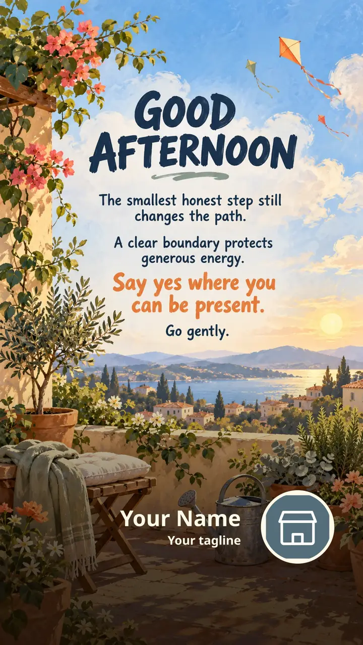 GOOD AFTERNOON - The smallest honest step still changes the path. - A - Afternoon Image