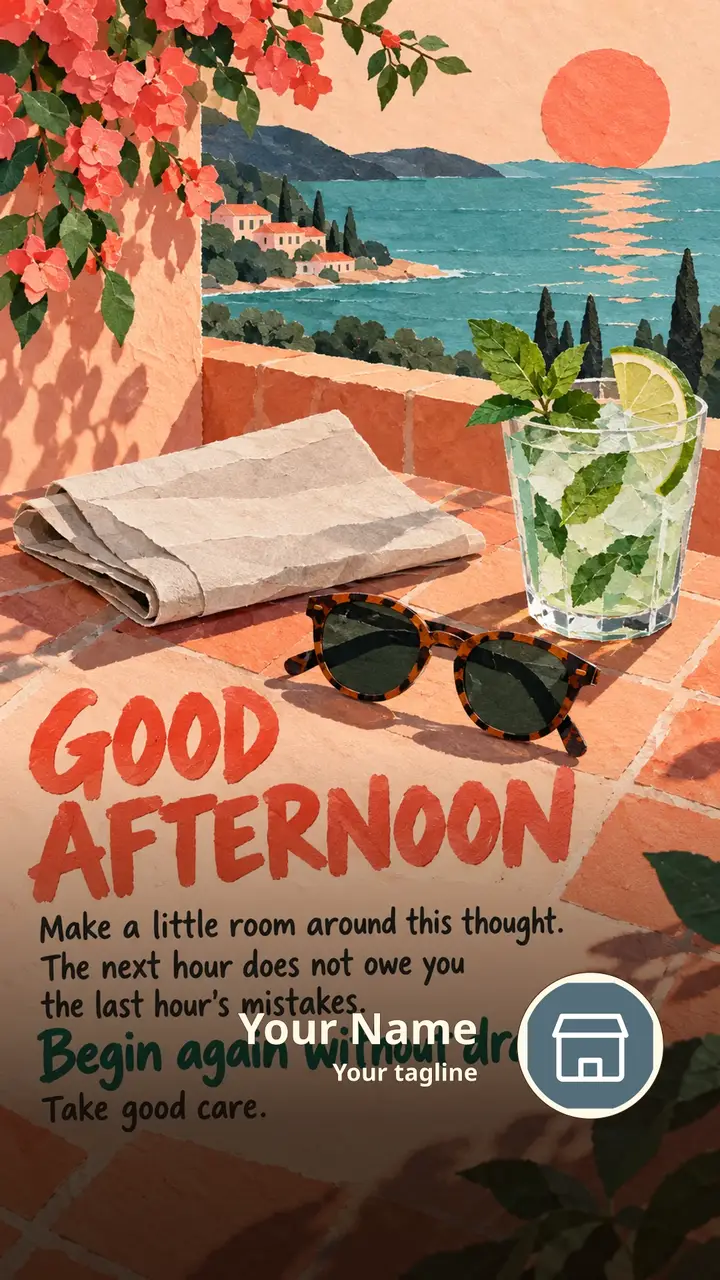 GOOD AFTERNOON - Make a little room around this thought. - The next - Afternoon Image