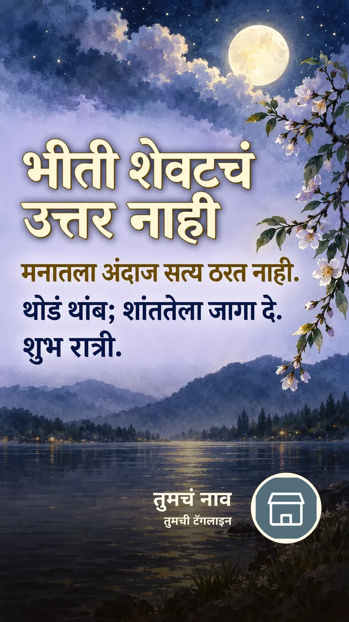 भीती शेवटचं उत्तर नाही - Shubh Ratri Image, फुलं, निसर्ग, चंद्र