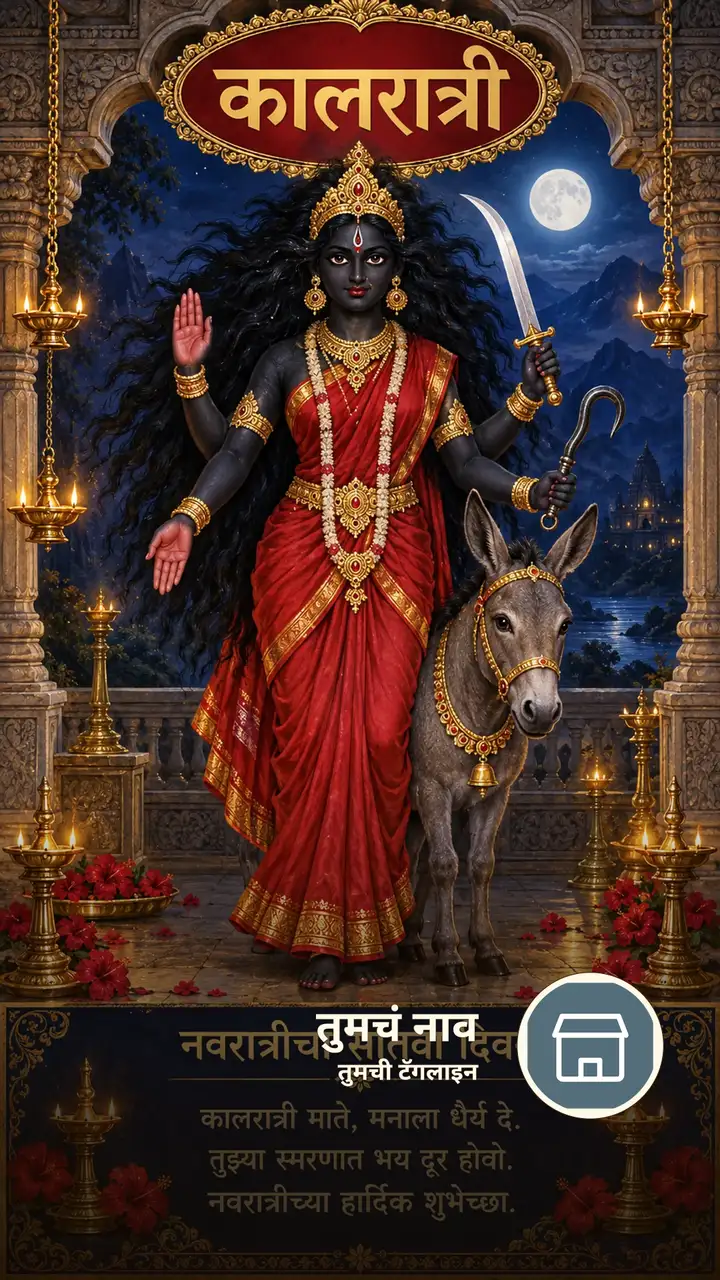 कालरात्री - नवरात्रीचा सातवा दिवस - कालरात्री माते - Festival Image, निसर्ग, डोंगर, दिवा, दुर्गा