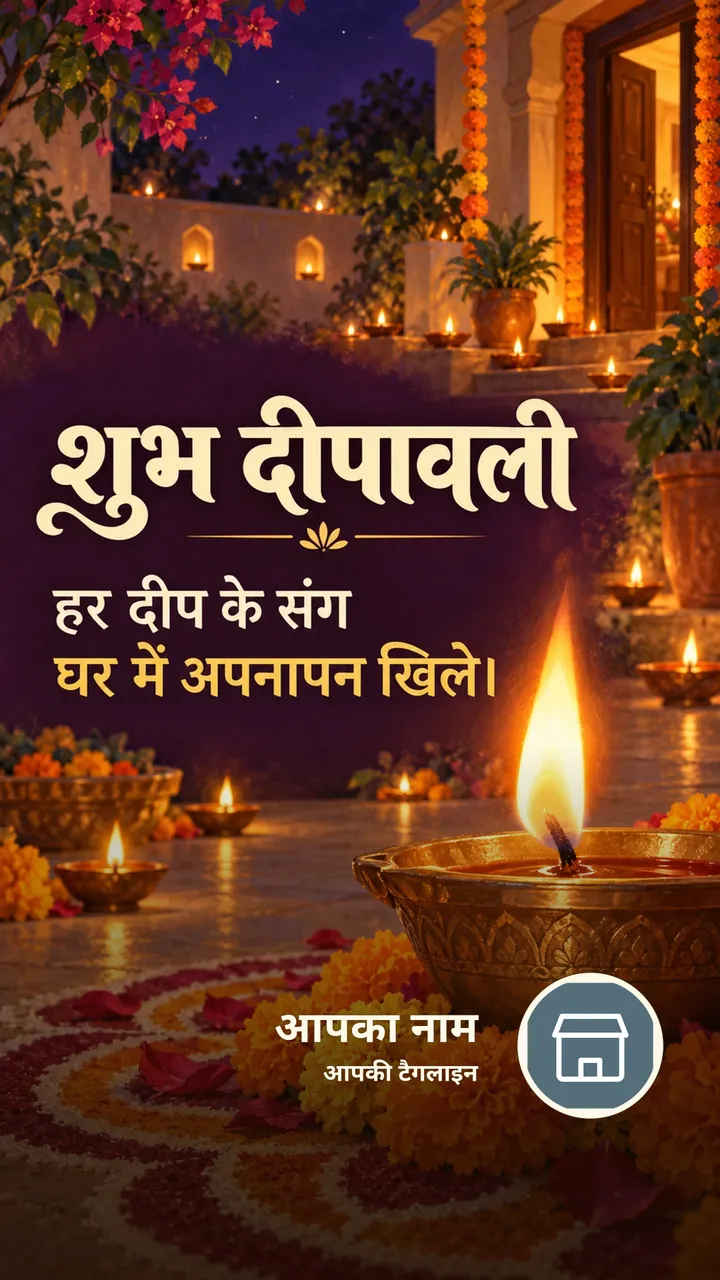 शुभ दीपावली - हर दीप के संग - Festival Image, फूल, दीया