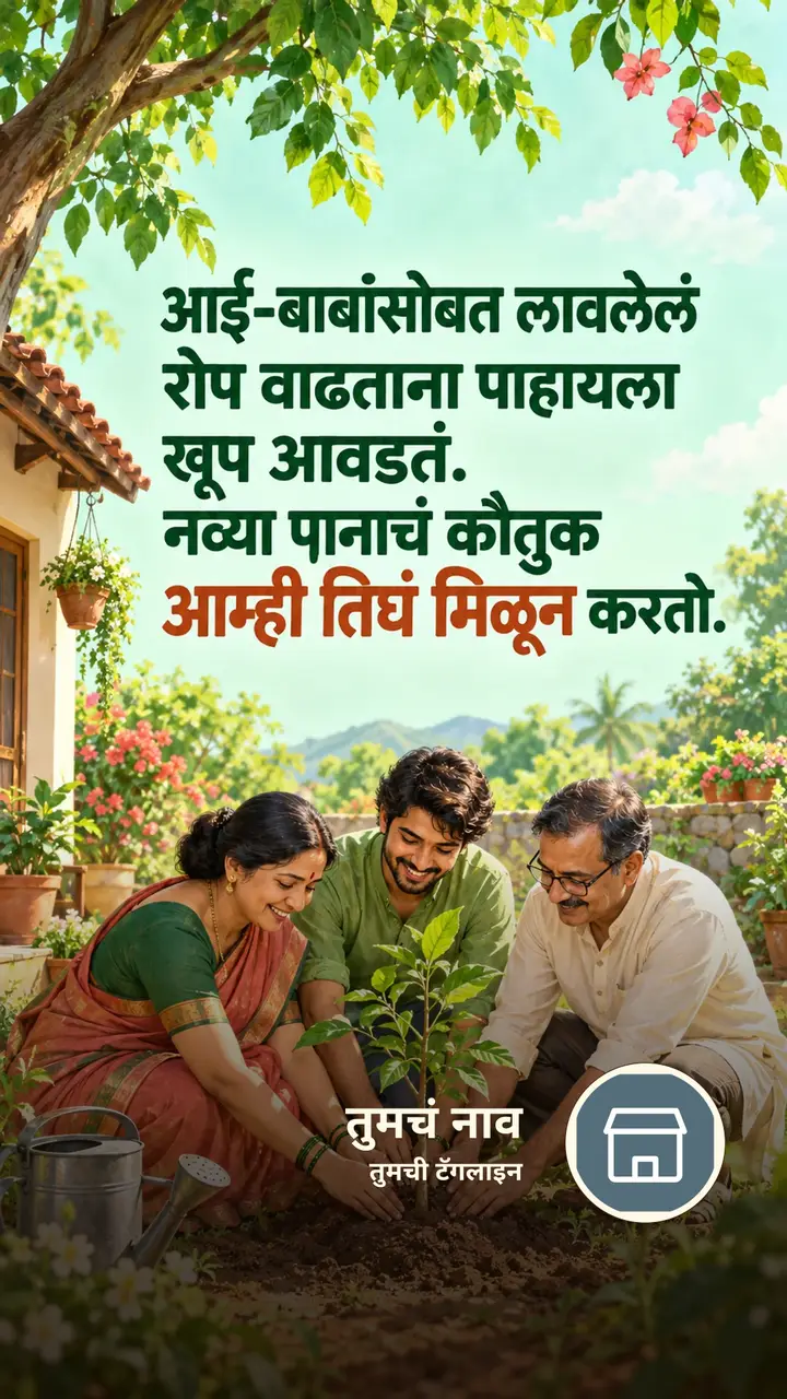 आई-बाबांसोबत लावलेलं - नातीगोती Image, निसर्ग, कुटुंब