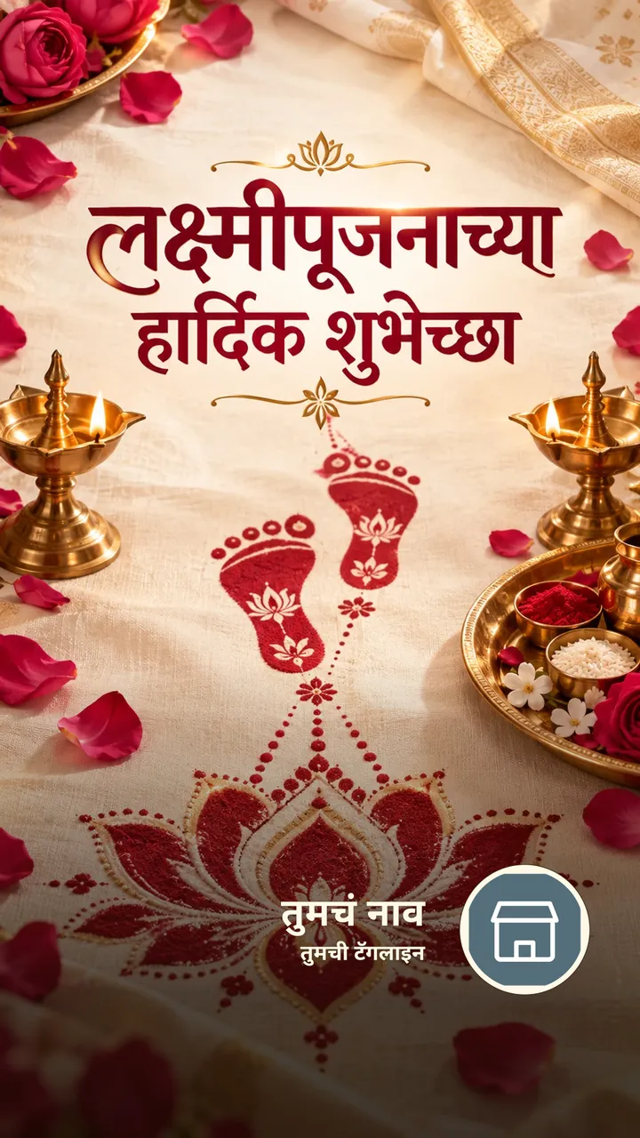 लक्ष्मीपूजनाच्या हार्दिक - Festival Image, फुलं, गुलाब, कमळ, दिवा