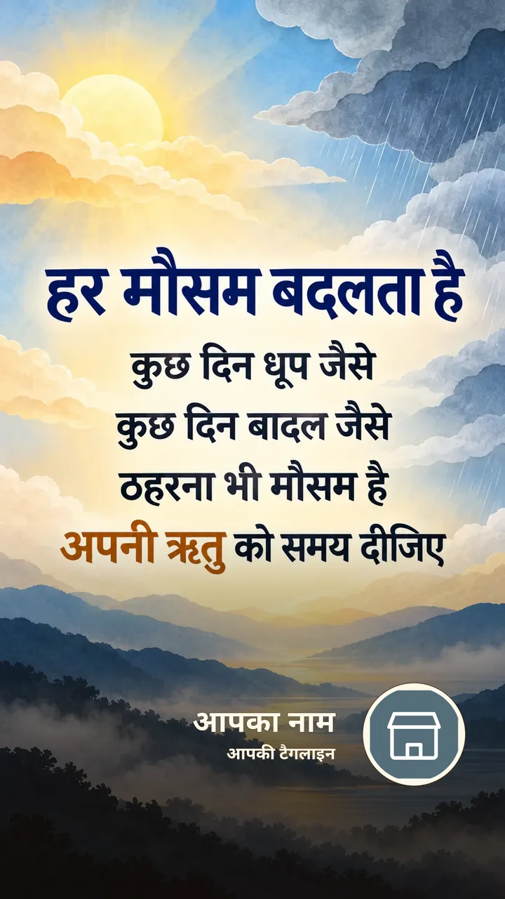 हर मौसम बदलता है - Suvichar Image, प्रकृति