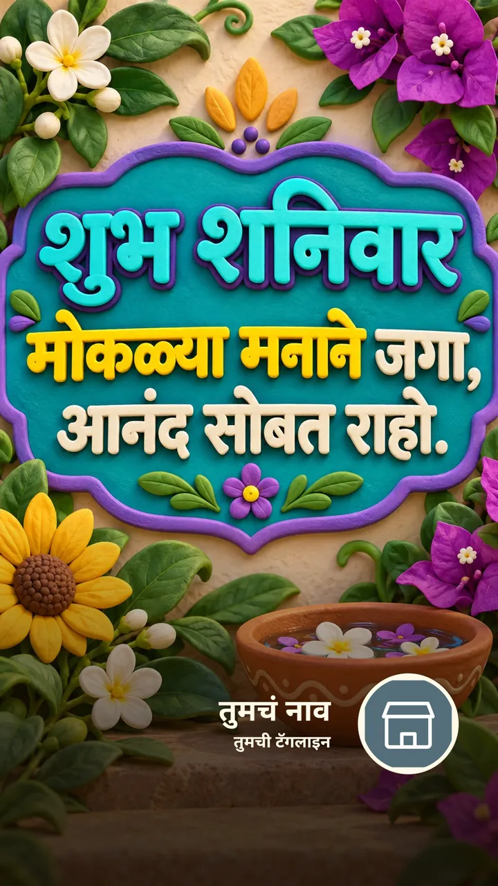 शुभ शनिवार - मोकळ्या मनाने जगा, - दिवसभराच्या शुभेच्छा Image, फुलं