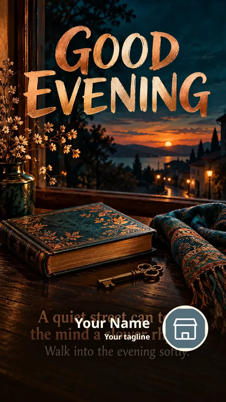 GOOD EVENING - A quiet street can teach the mind a slower rhythm. - Good Evening Image