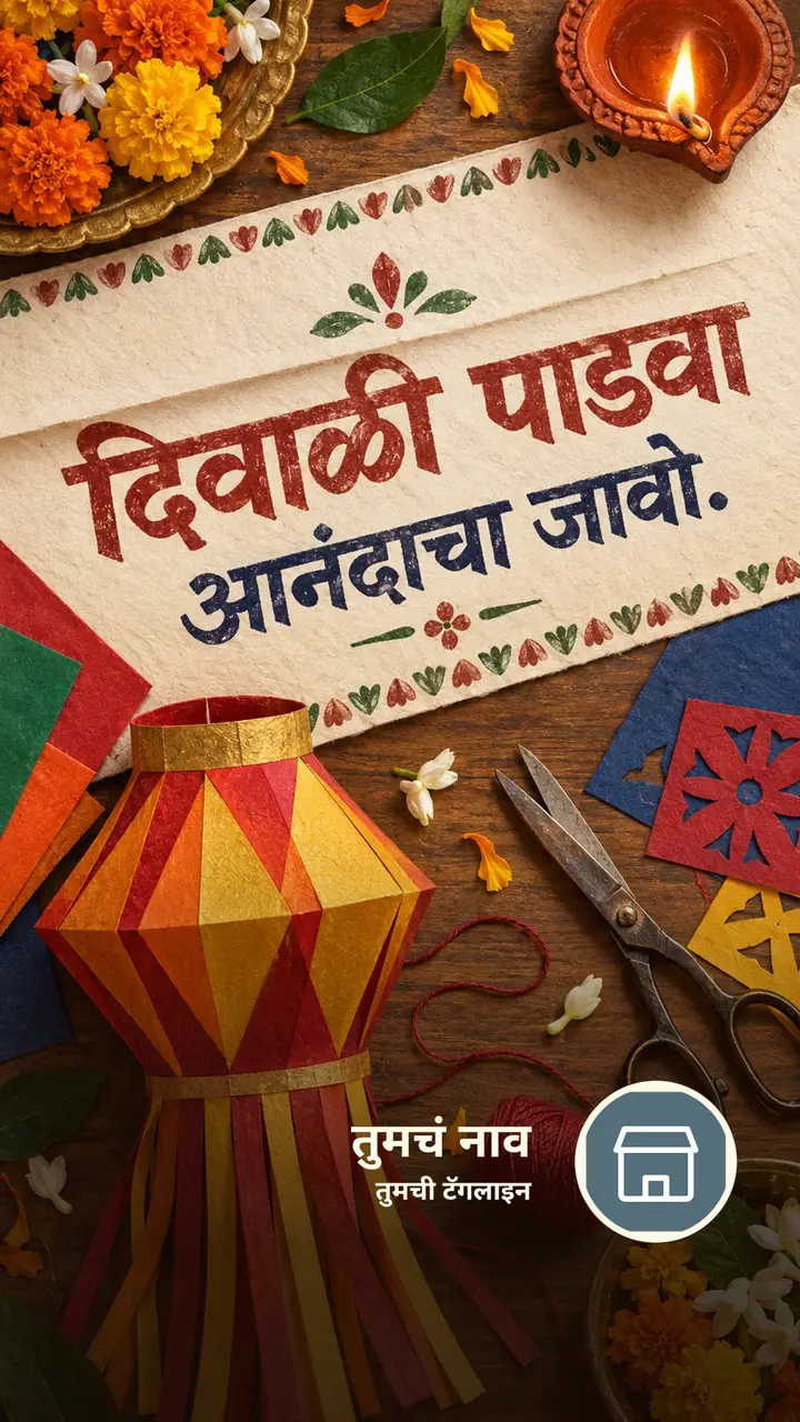 दिवाळी पाडवा आनंदाचा जावो. - Festival Image, फुलं, दिवा