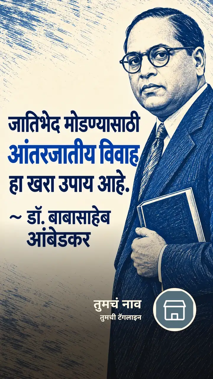 जातिभेद मोडण्यासाठी - Suvichar Image
