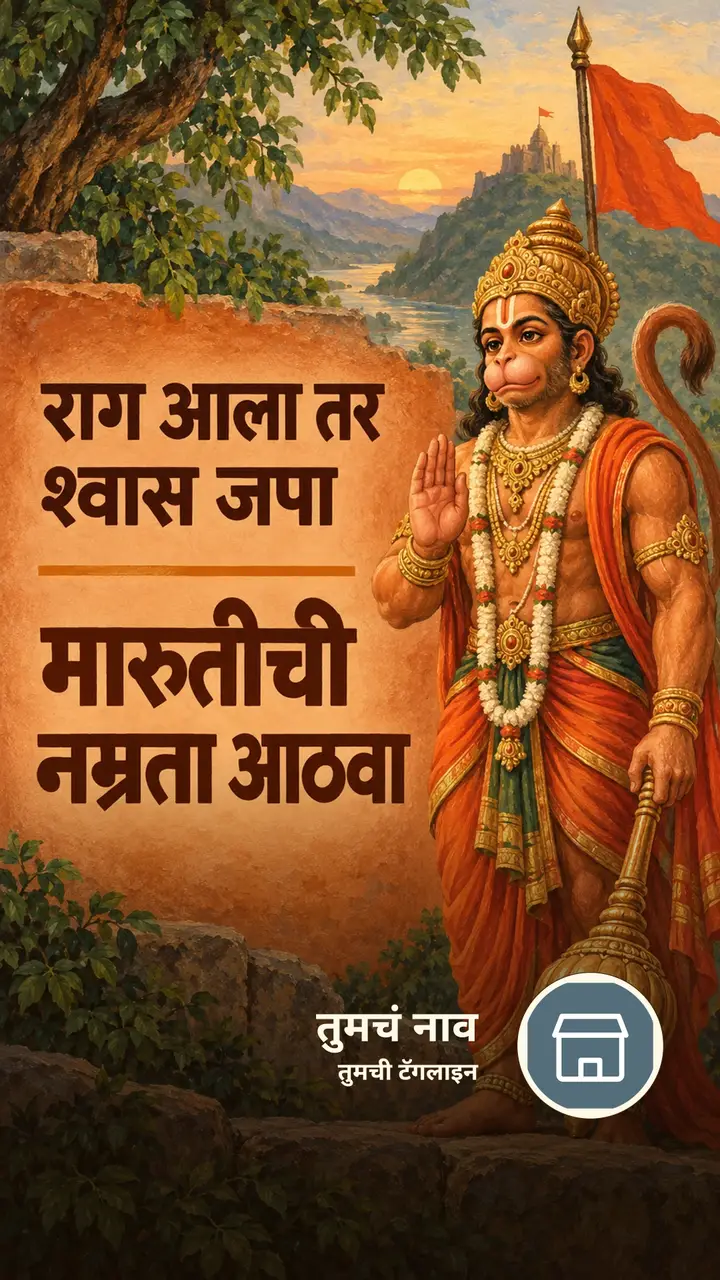 राग आला तर श्वास जपा - Bhakti Image, हनुमान