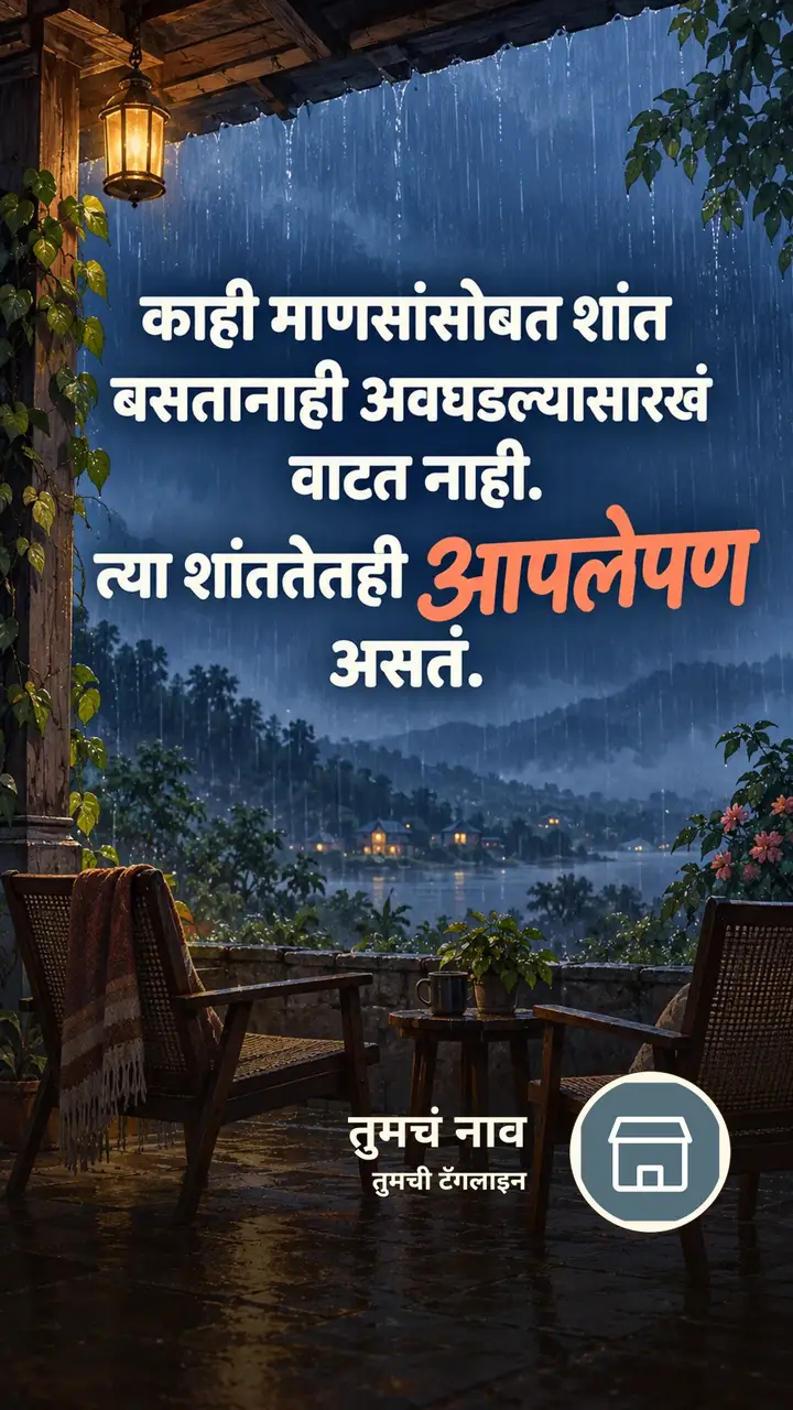 काही माणसांसोबत शांत - Suvichar Image, निसर्ग, पाऊस