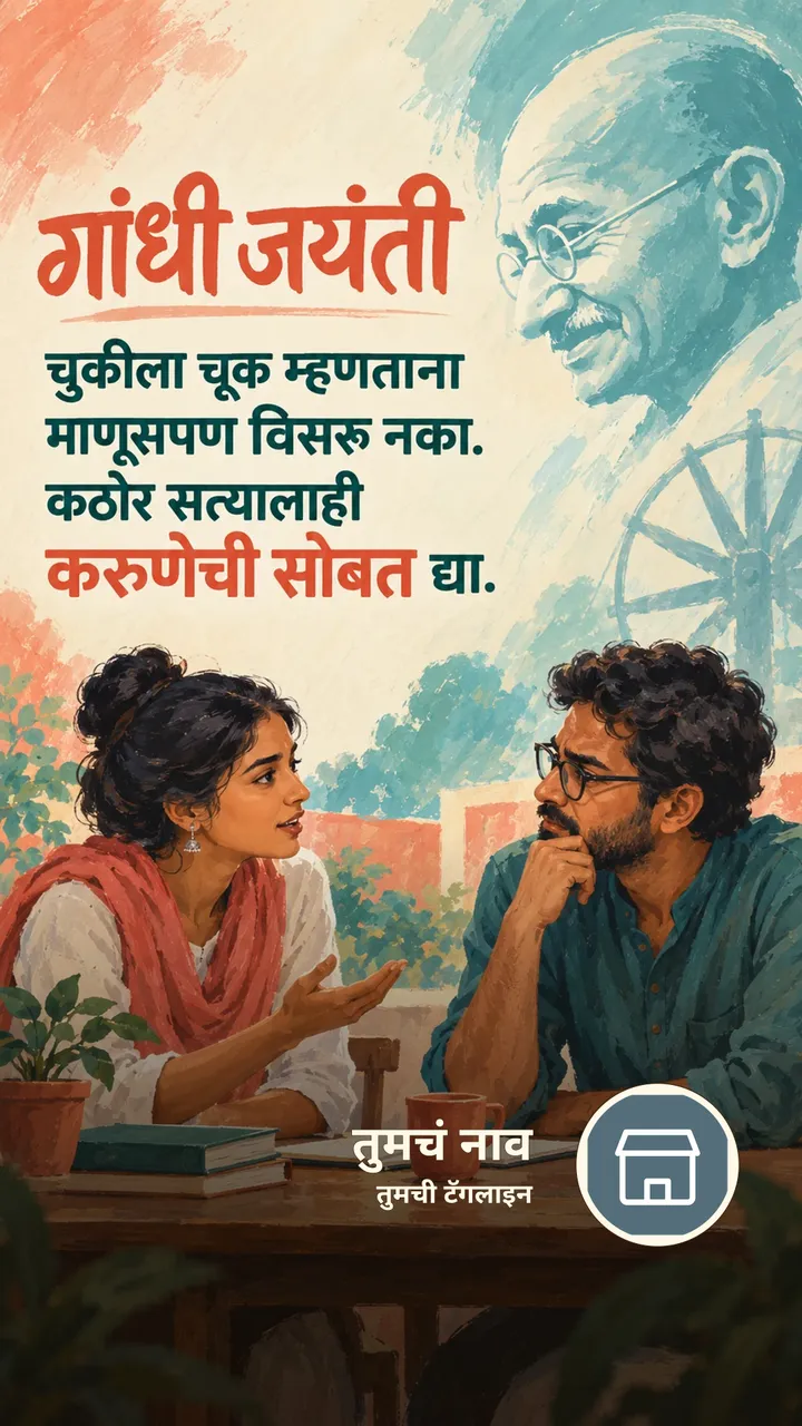 गांधी जयंती - चुकीला चूक म्हणताना - Festival Image, मित्र