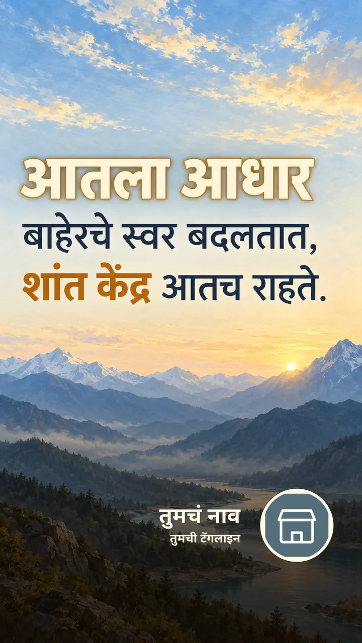 आतला आधार - Suvichar Image, डोंगर, नदी, आकाश