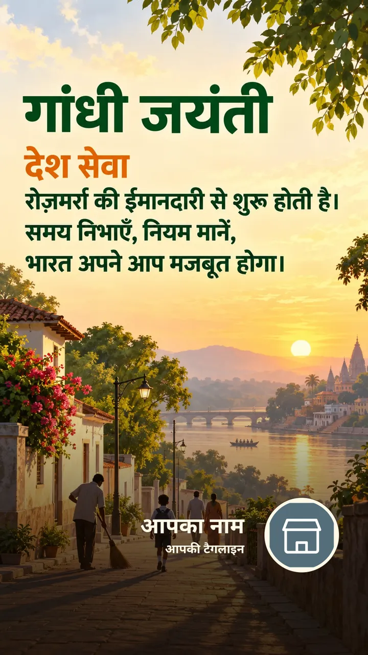गांधी जयंती - देश सेवा - Festival Image, नदी